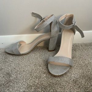 Sparkly Silver 3 in Heels!